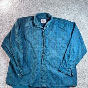 Jordache Blue Patterned Shirt Jacket